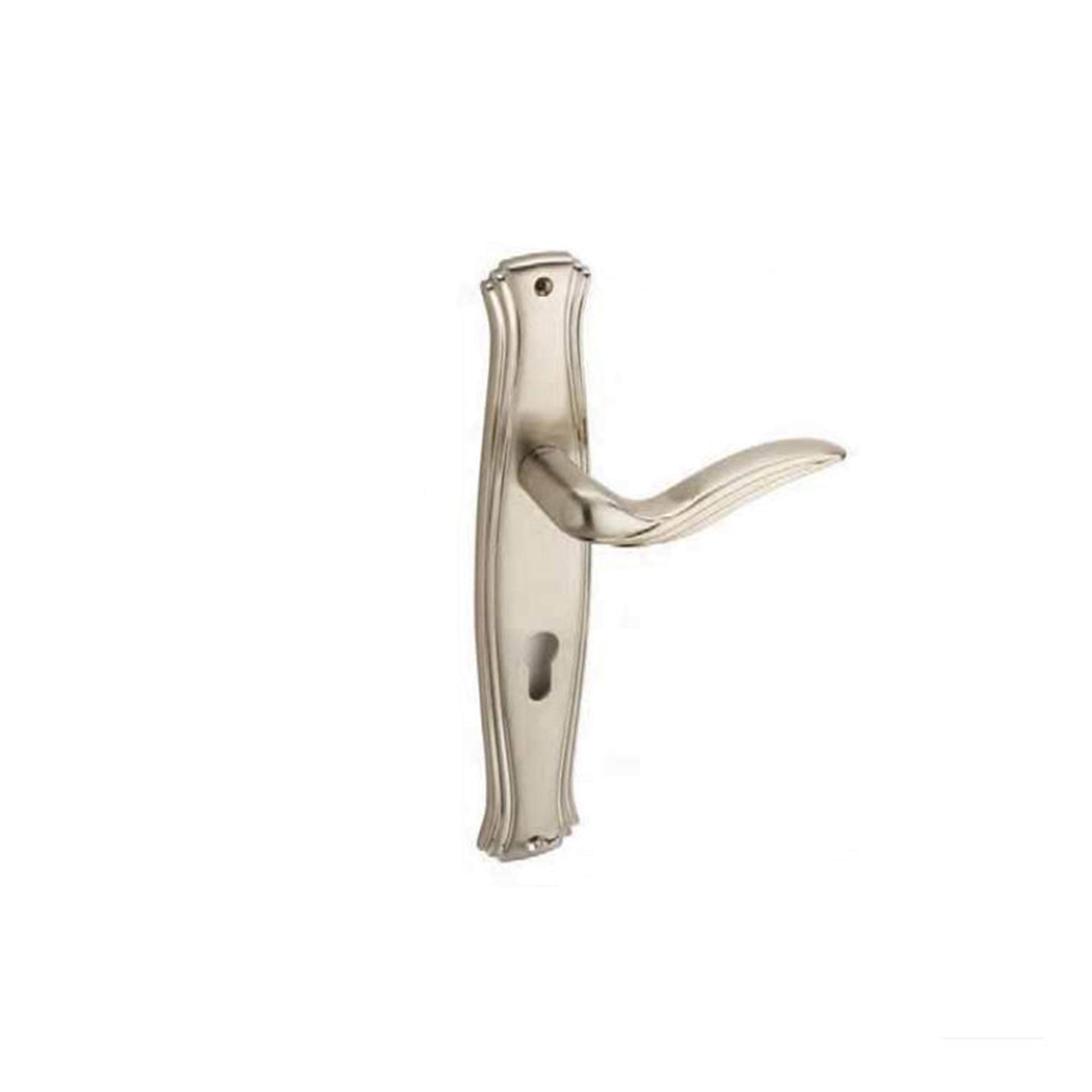 System Nikel Saten Elara Aynalı Banyo Kapı Kolu (HA130PL14W NB)