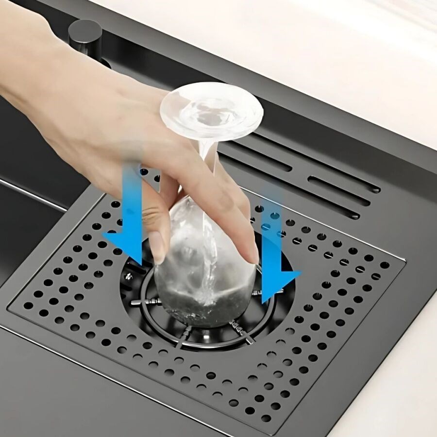 Hiens Antrasit 100x50 cm Akıllı Fonksiyonel Çelik Eviye (HIENS.M-005)