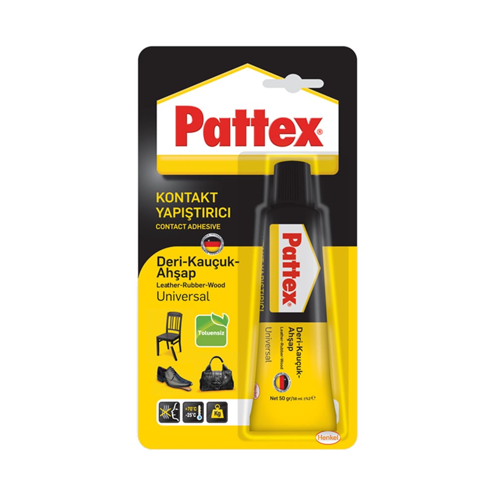 Pattex 50 Gr - 58 Ml Tüp Deri Kauçuk Ahşap Yapıştırıcısı (HNKL-1419315)