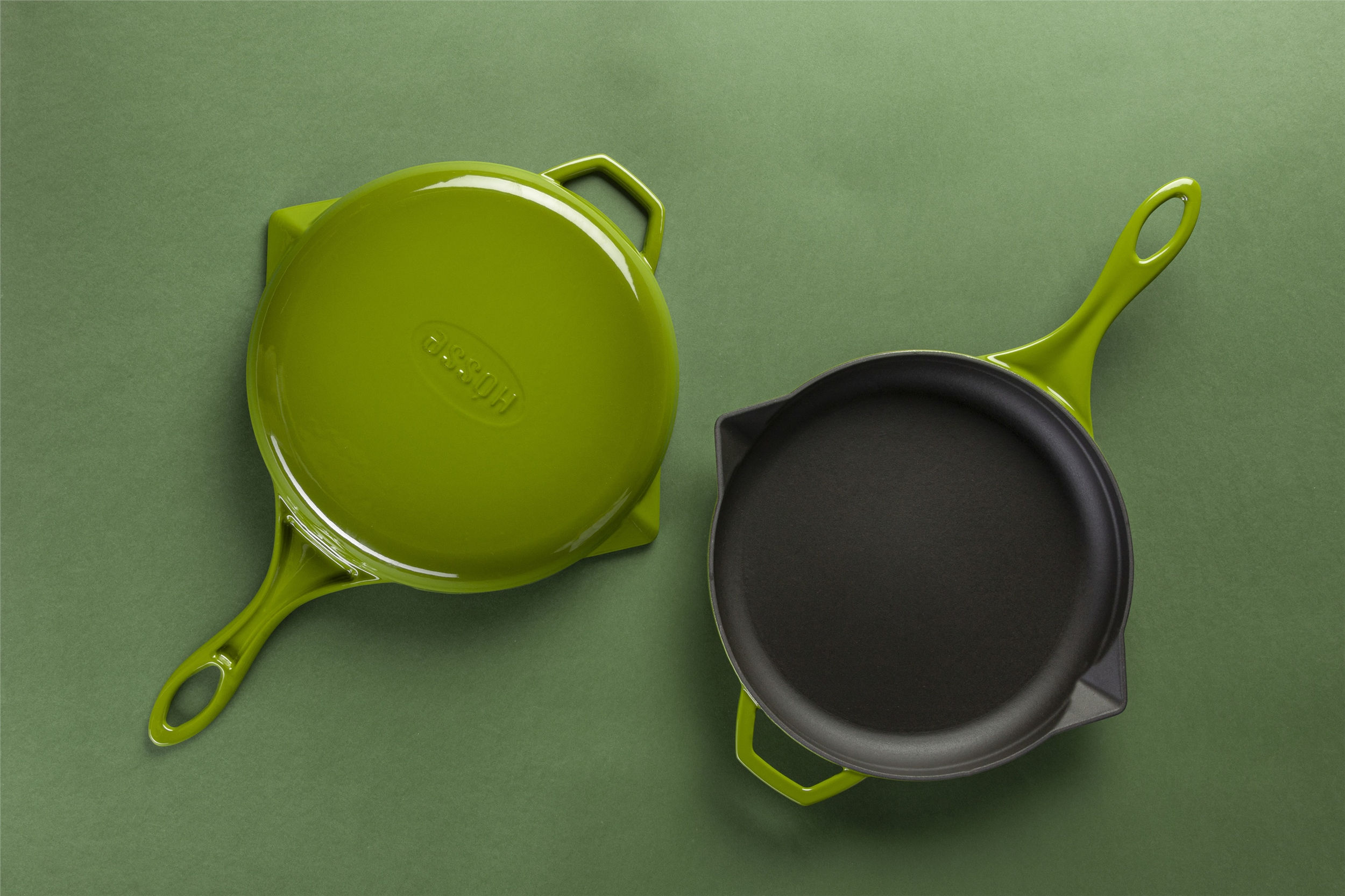 Hosse Yeşil 28 cm Kısa Tencere (HSYKT-28-Y)