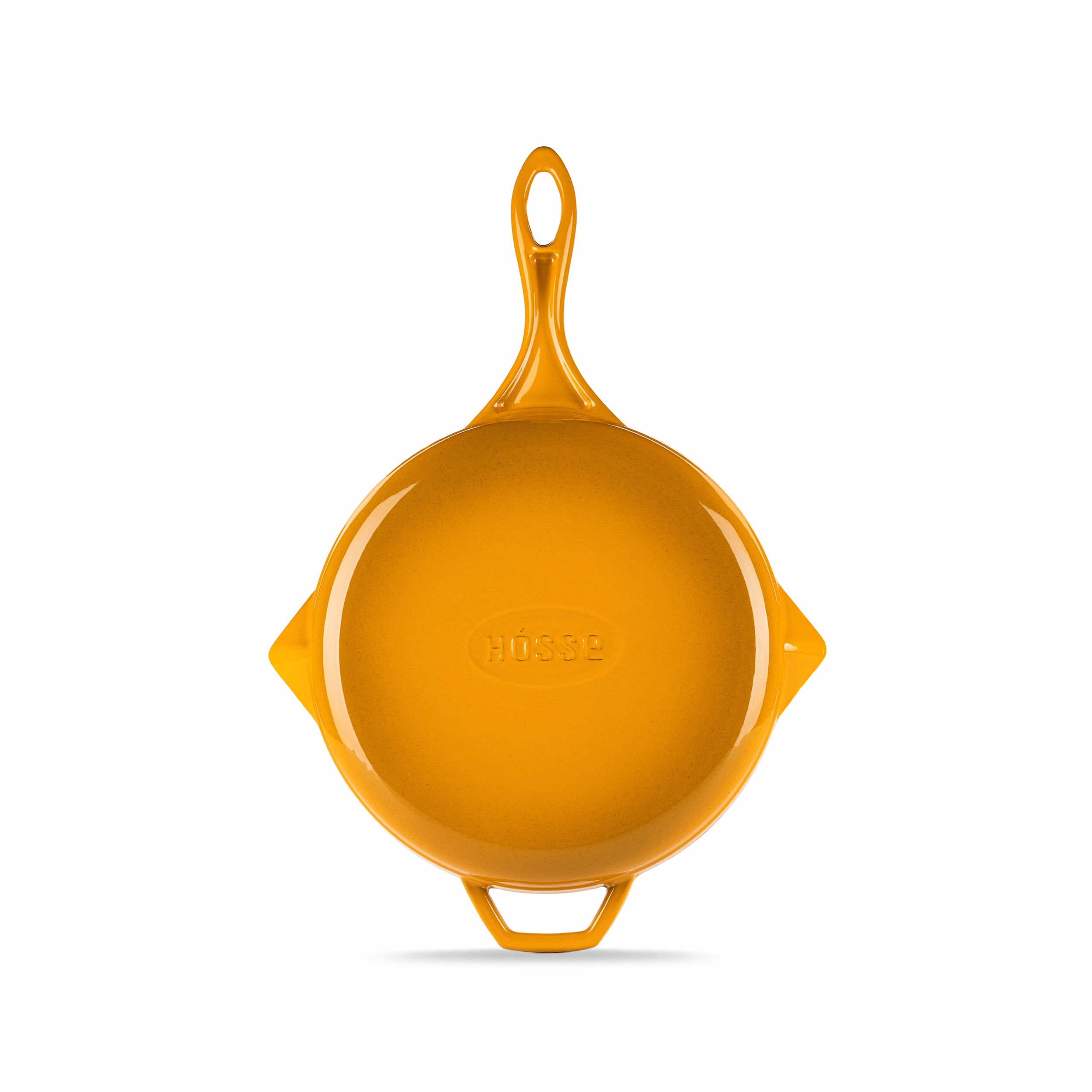 Hosse Sarı 28 cm Yardımcı Kulplu Yuvarlak Kızartma Tavası (HSYKTV-28-S)
