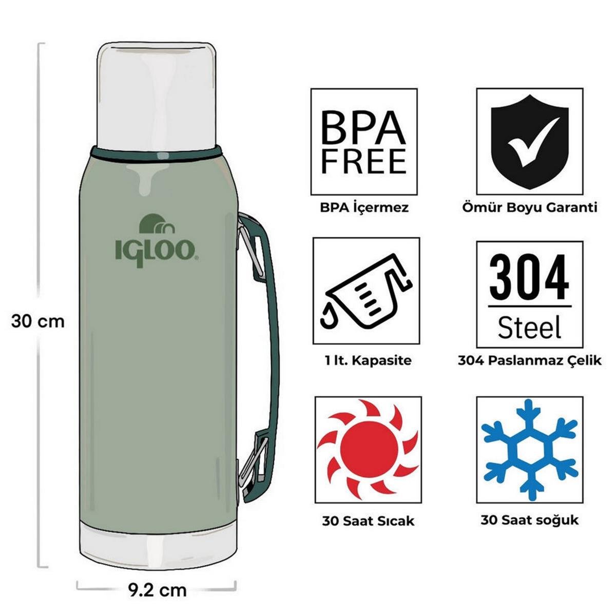 Igloo 1 Litre Legend Klasik Termos (IGLOO.205687)