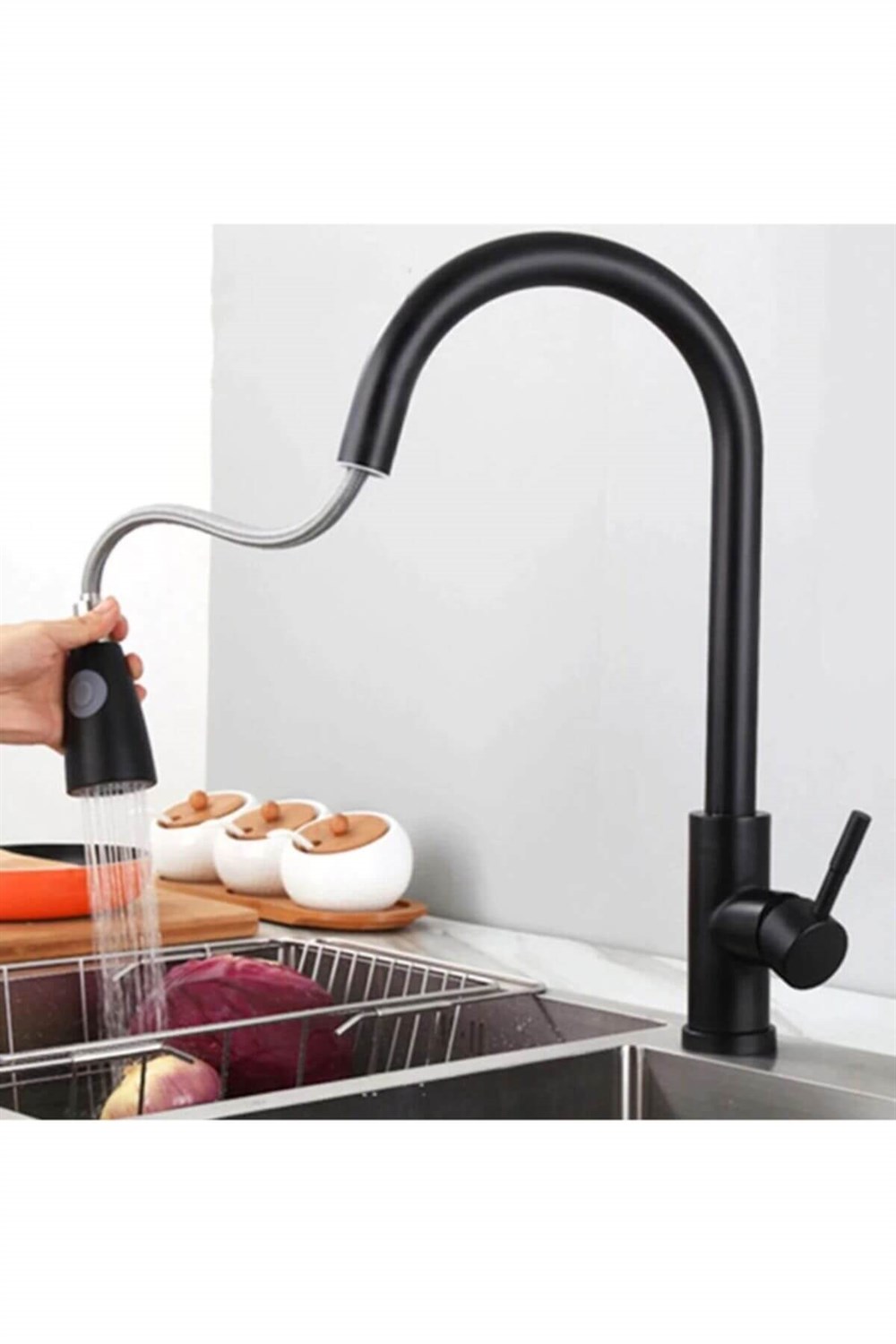 Inox Spiralli Siyah Eviye Bataryası 5013115-05