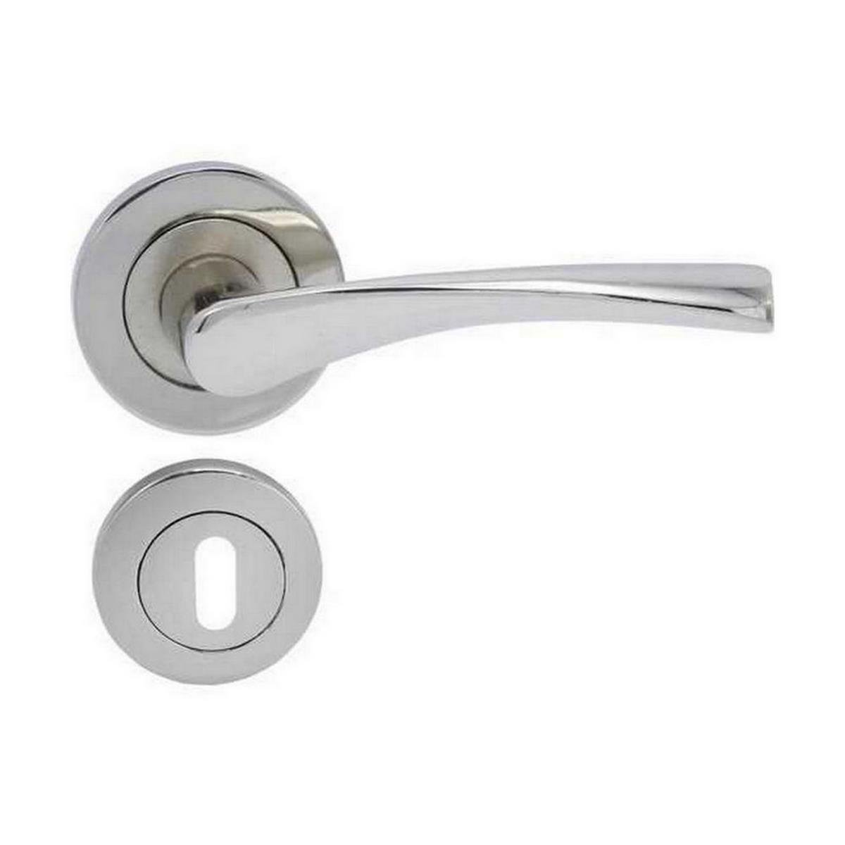 ERA Nikel Alüminyum İstanbul Bravo Yuvarlak Rozetli Banyo Kapı Kolu (İST-AYA118-3-07)