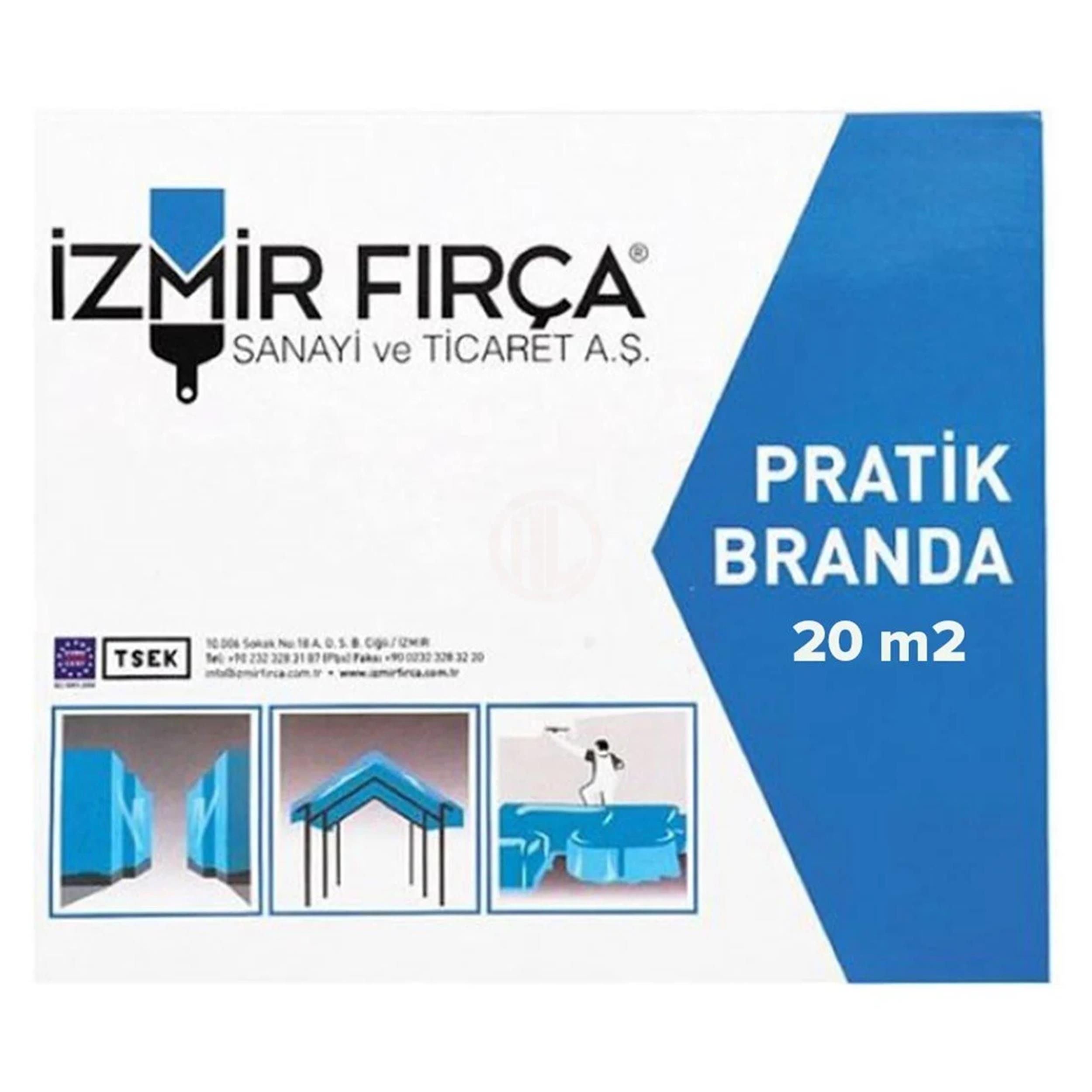İzmir Fırça 20 m² Kalın Pratik Poşetli Branda (İZ-010345)