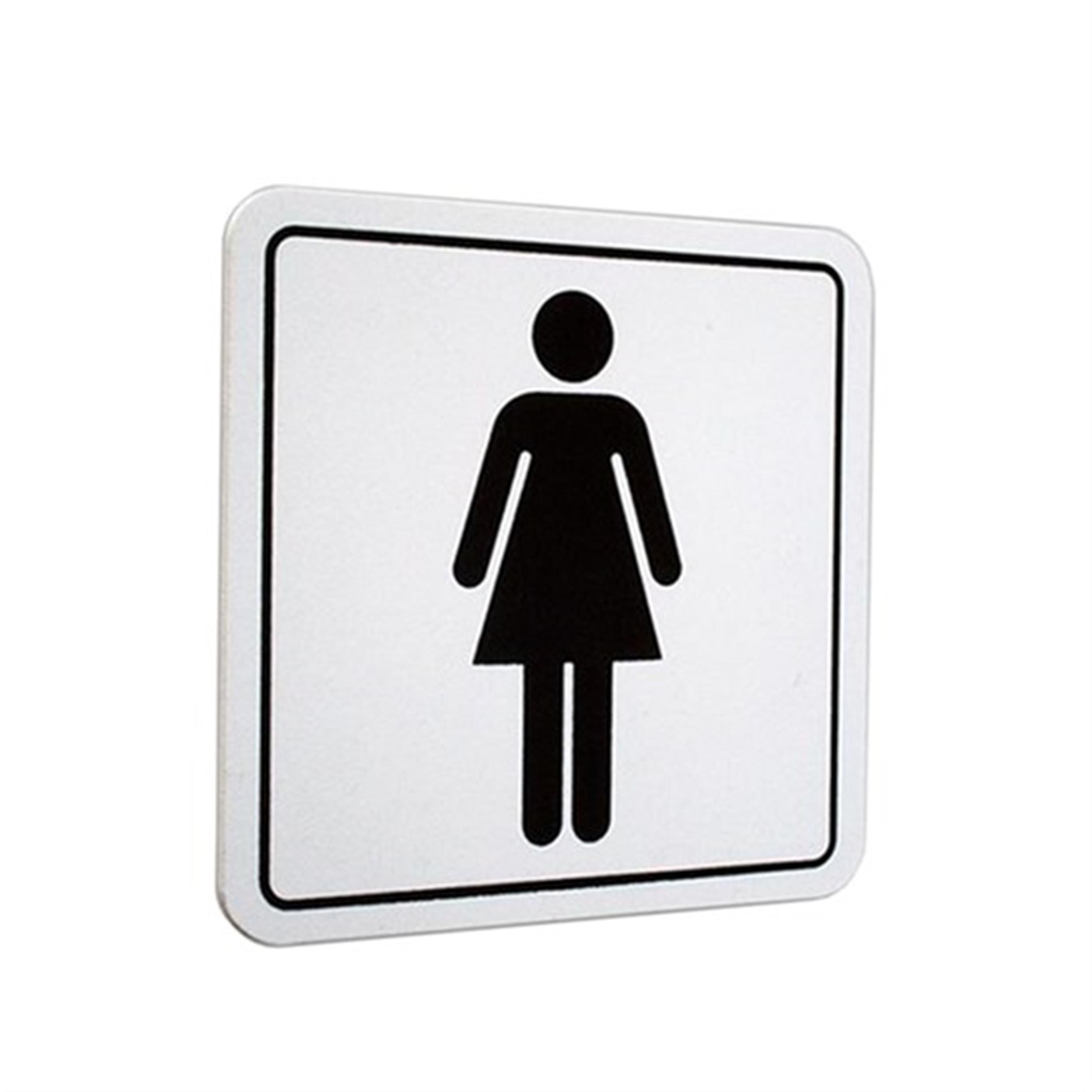 İzmir Fırça 10x10 cm Sembol Bayan WC PVC Tabela (İZ-552043)