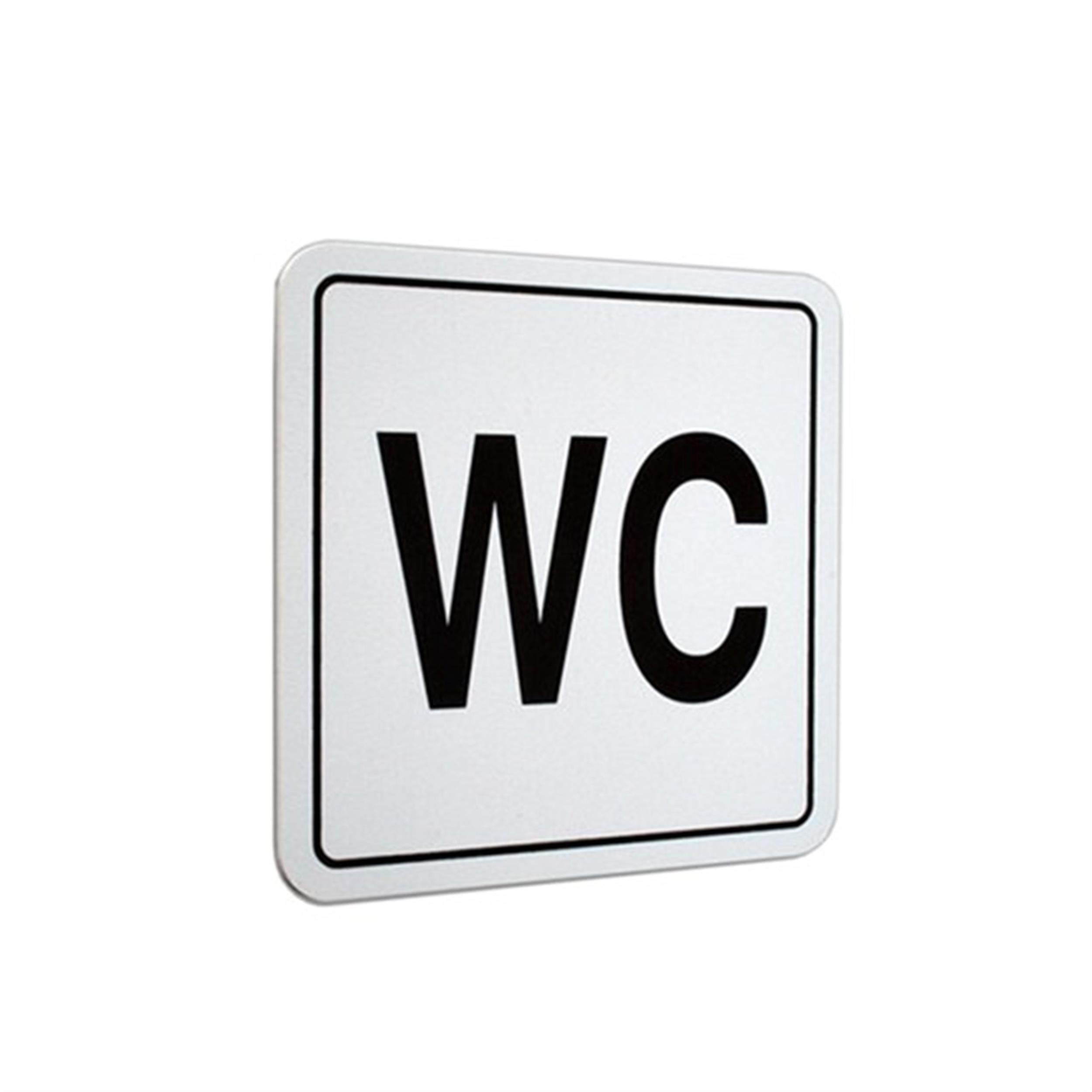 İzmir Fırça 12x12 cm WC Yazılı PVC Tabela (İZ-552197)