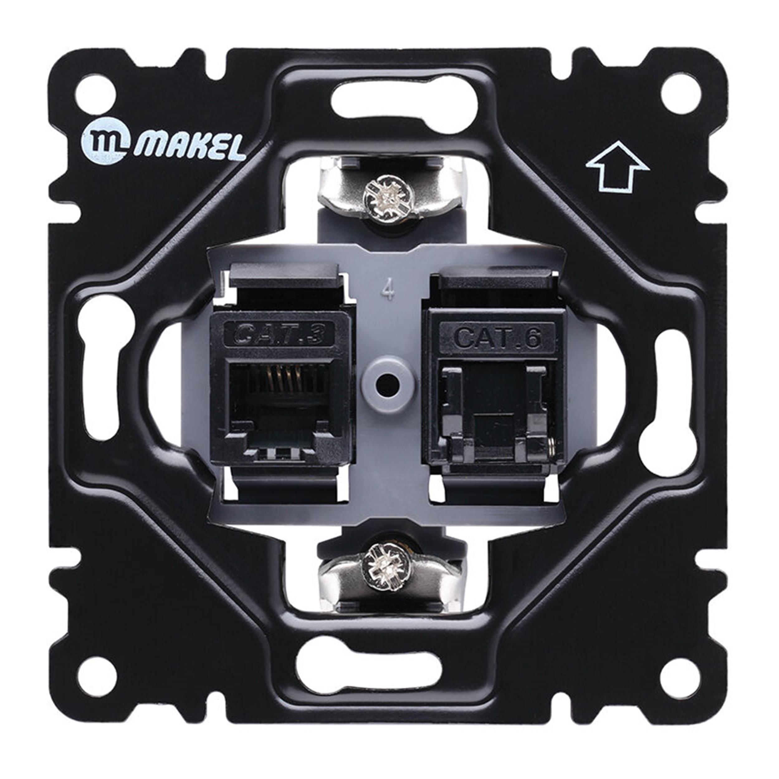 Makel Cellia İkili Data Priz CAT 3 + CAT 6 Modül (MAKEL.2200633)