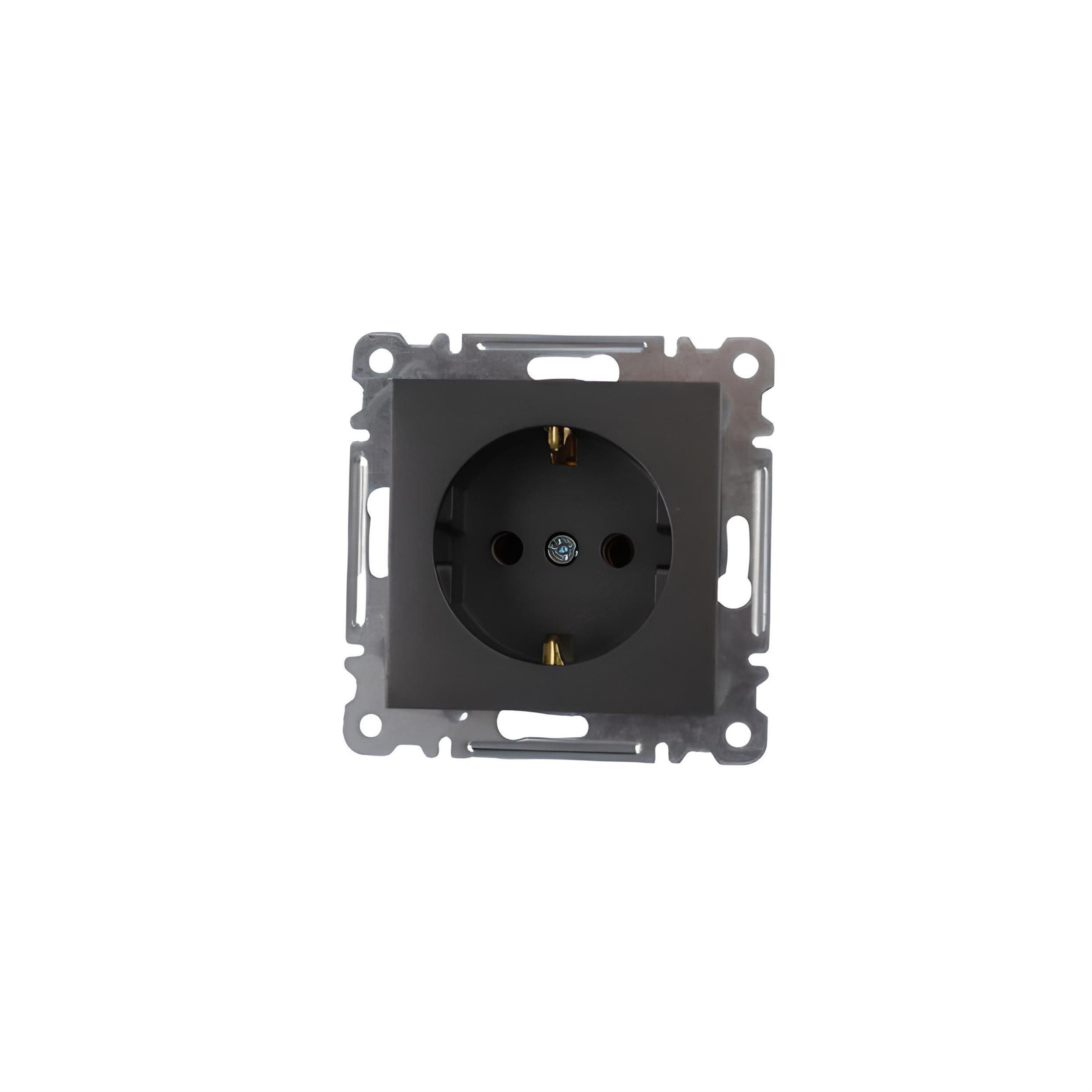 Makel Füme Karea Topraklı Priz Modül + Kapak (MAKEL.57050028)