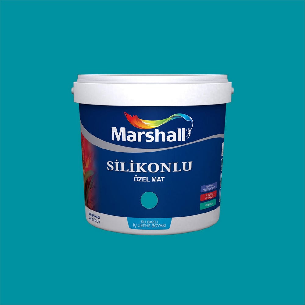 Marshall 16BG 24/357 1 Litre Silikonlu Özel Mat Su Bazlı İç Cephe Boyası (MARSHALL.5134328)