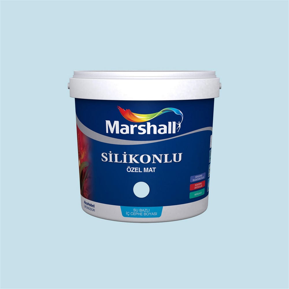 Marshall Çiğ Damlası 7,5 Litre Silikonlu Özel Mat Su Bazlı İç Cephe Boyası (MARSHALL.5134333)