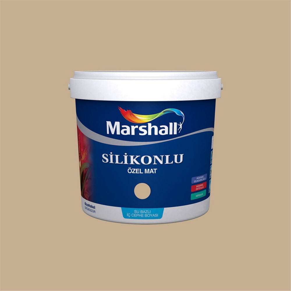 Marshall F2.14.66 2,5 Litre Silikonlu Özel Mat Su Bazlı İç Cephe Boyası (MARSHALL.5134335)