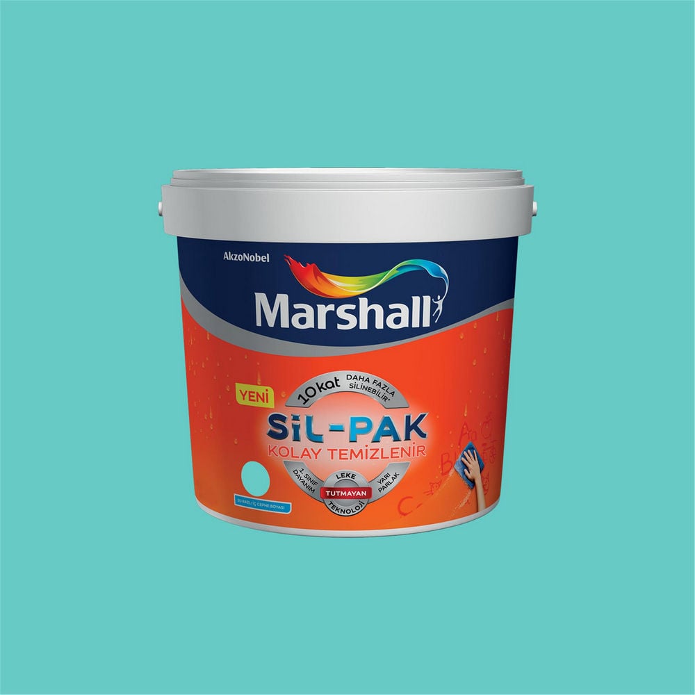 Marshall 87GG 51/291 2,5 Litre Sil-Pak Kolay Temizlenir Silinebilir Su Bazlı İç Cephe Boyası (MARSHALL.5253659)