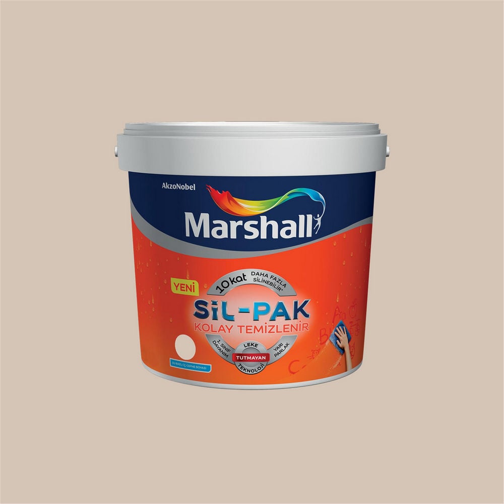 Marshall Patika 7,5 Litre Sil-Pak Kolay Temizlenir Silinebilir Su Bazlı İç Cephe Boyası (MARSHALL.5253984)