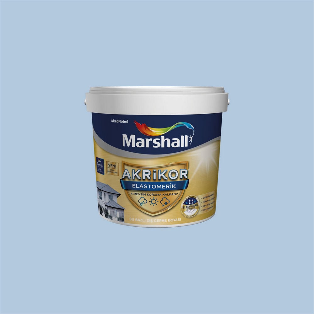 Marshall T0.12.73 15 Litre Akrikor Elastromerik Su Bazlı Dış Cephe Boyası (MARSHALL.5274122)