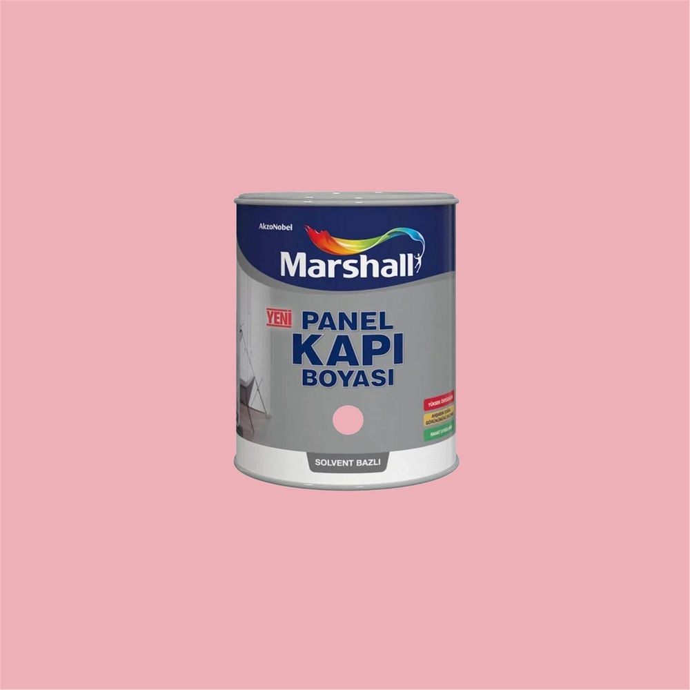 Marshall Şeker Pembe 2,5 Litre Solvent Bazlı Panel Kapı Boyası (MARSHALL.5698026)