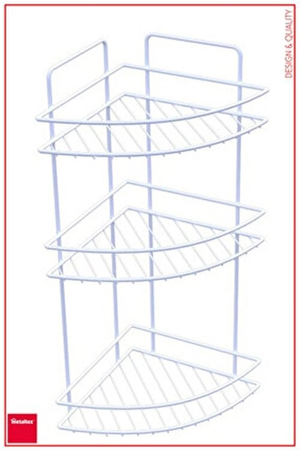 Metaltex Reflex 3 Katlı Köşe Rafı (METALTEX-M404215)
