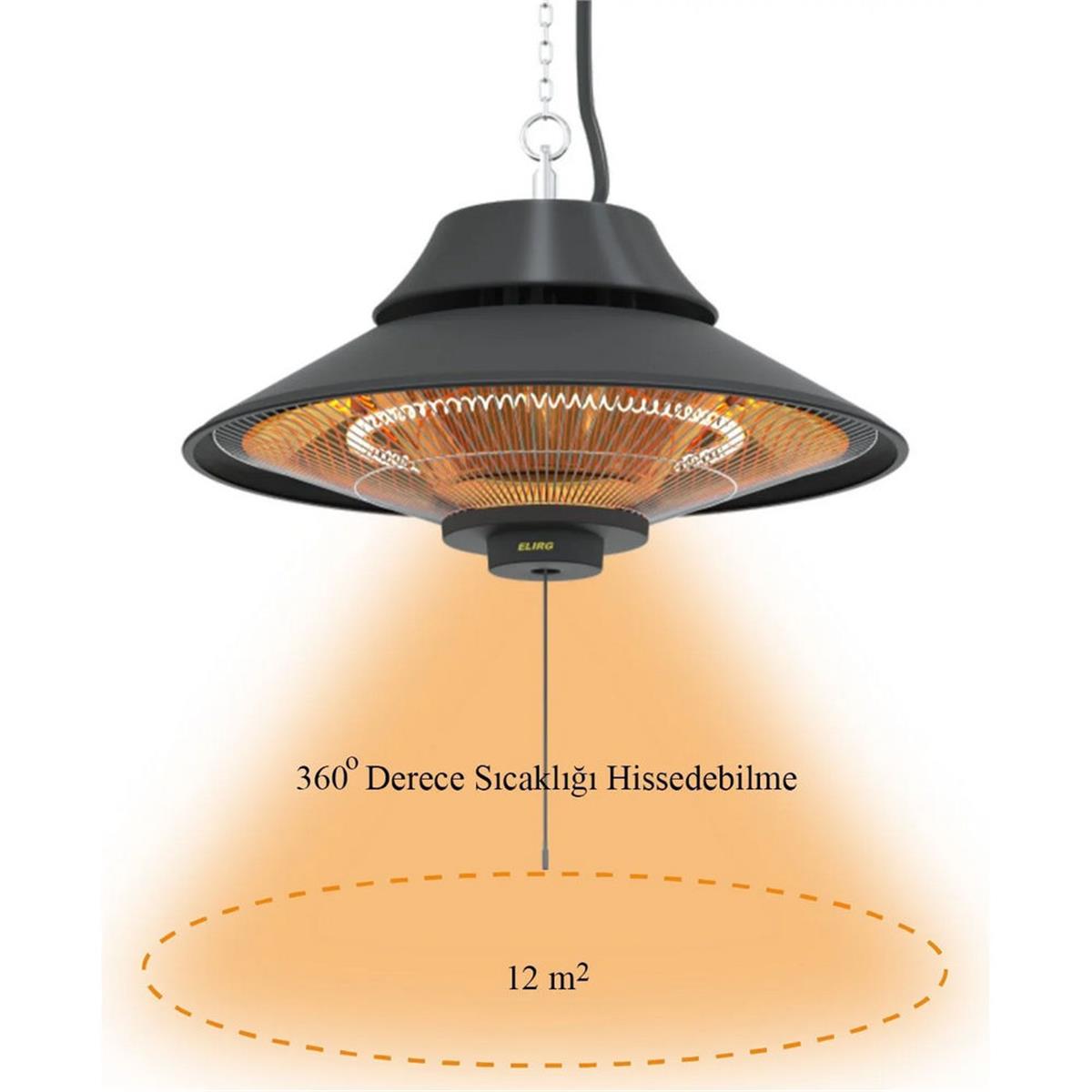 MirKraft 2000 Watt Elirg RC Uzaktan Kumandalı Tavan Isıtıcılı (MRL-TAV-RC-ANT)