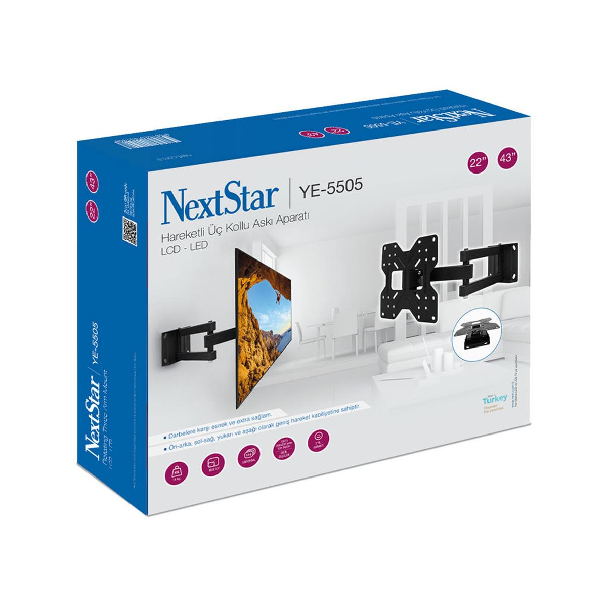 Nextstar YE-5505 Hareketli Üç Kollu Askı Aparatı (NEXT.5505)