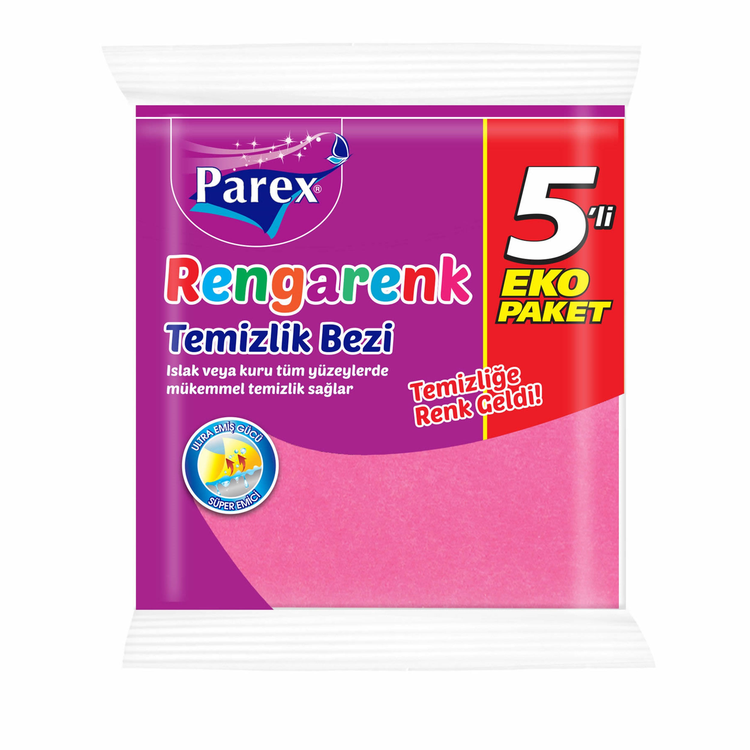 Parex 5' Li Rengarenk Temizlik Bezi (PAREX.2107996-1)