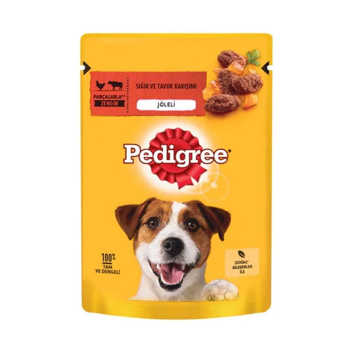 Pedigree 100 Gr. Pouch Sığır Etli ve Tavuklu Yetişkin Konserve Köpek Maması (PEDIGREE.437444)