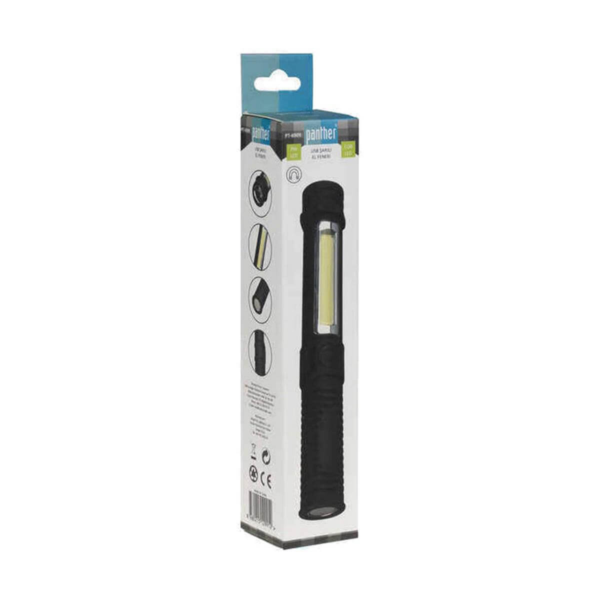 Panther USB Şarjlı El Feneri (PT6909)