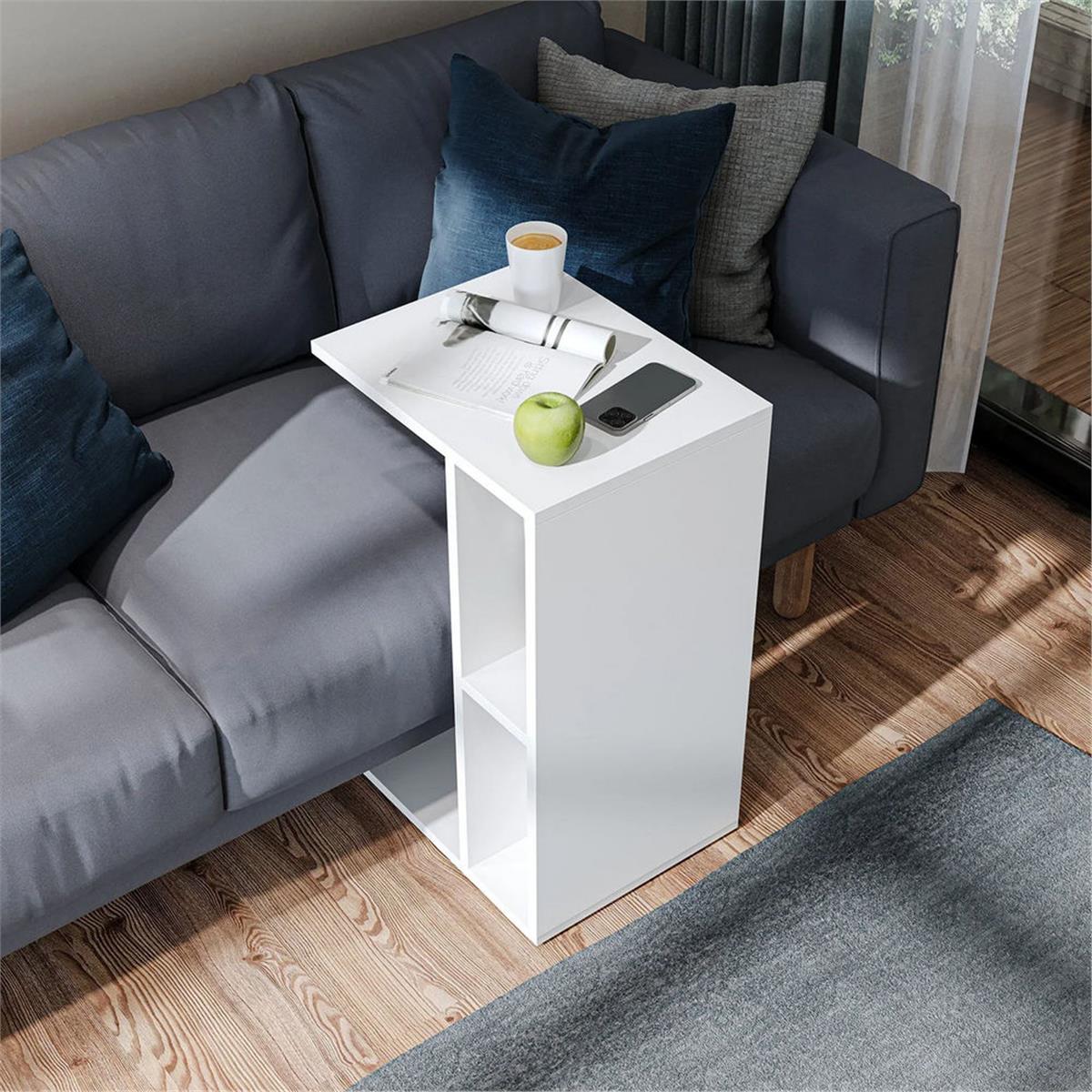 Room Art Beyaz Ronda Koltuk Yanı C Sehpa (RoomArt.2691)