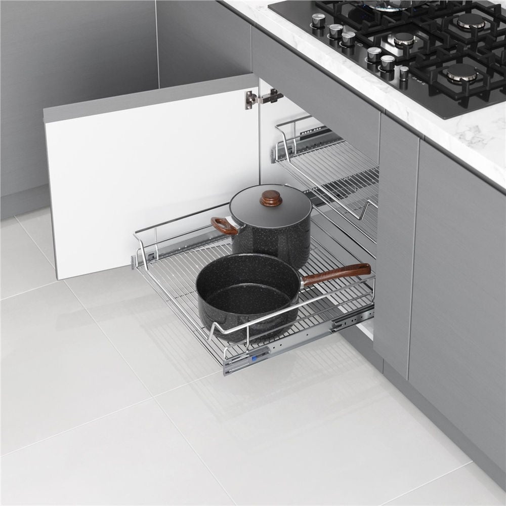 Starax Krom Bağımsız Teleskopik Raylı Çekmece (S-2009-C)