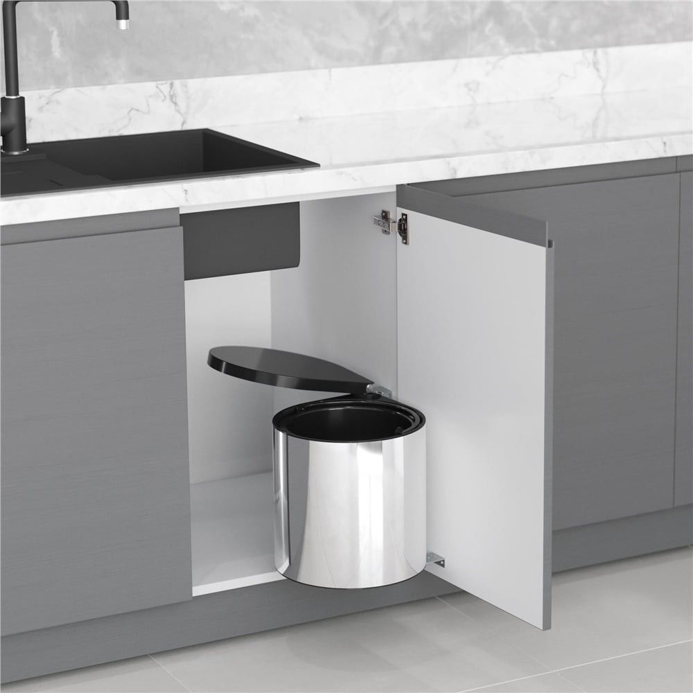 Starax Paslanmaz Çelik Çöp Kovası Otomatik Kapak 10 Litre (S-2253-SS)