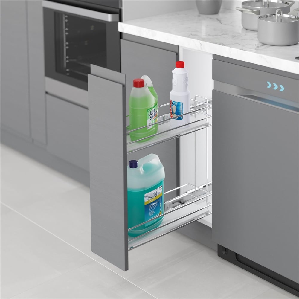 Starax Krom Yandan Teleskopik Raylı Deterjanlık (S-2481-C)