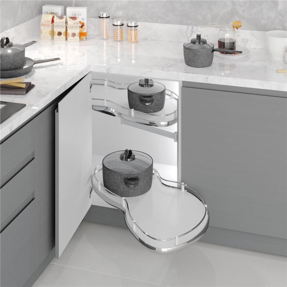 Starax Krom Döner Tablalı Körköşe Mekanizması (S-3103-C)