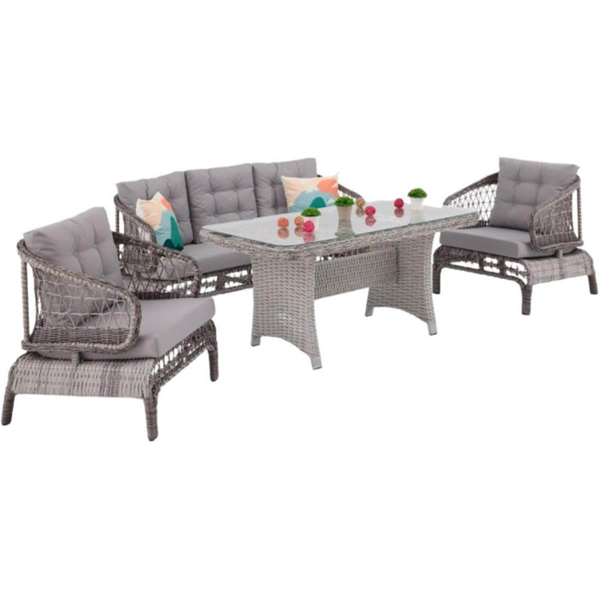 Sedir Stone 3+1+1 Peru Orta Masalı Bahçe Mobilyası (SEDİR.PER505)