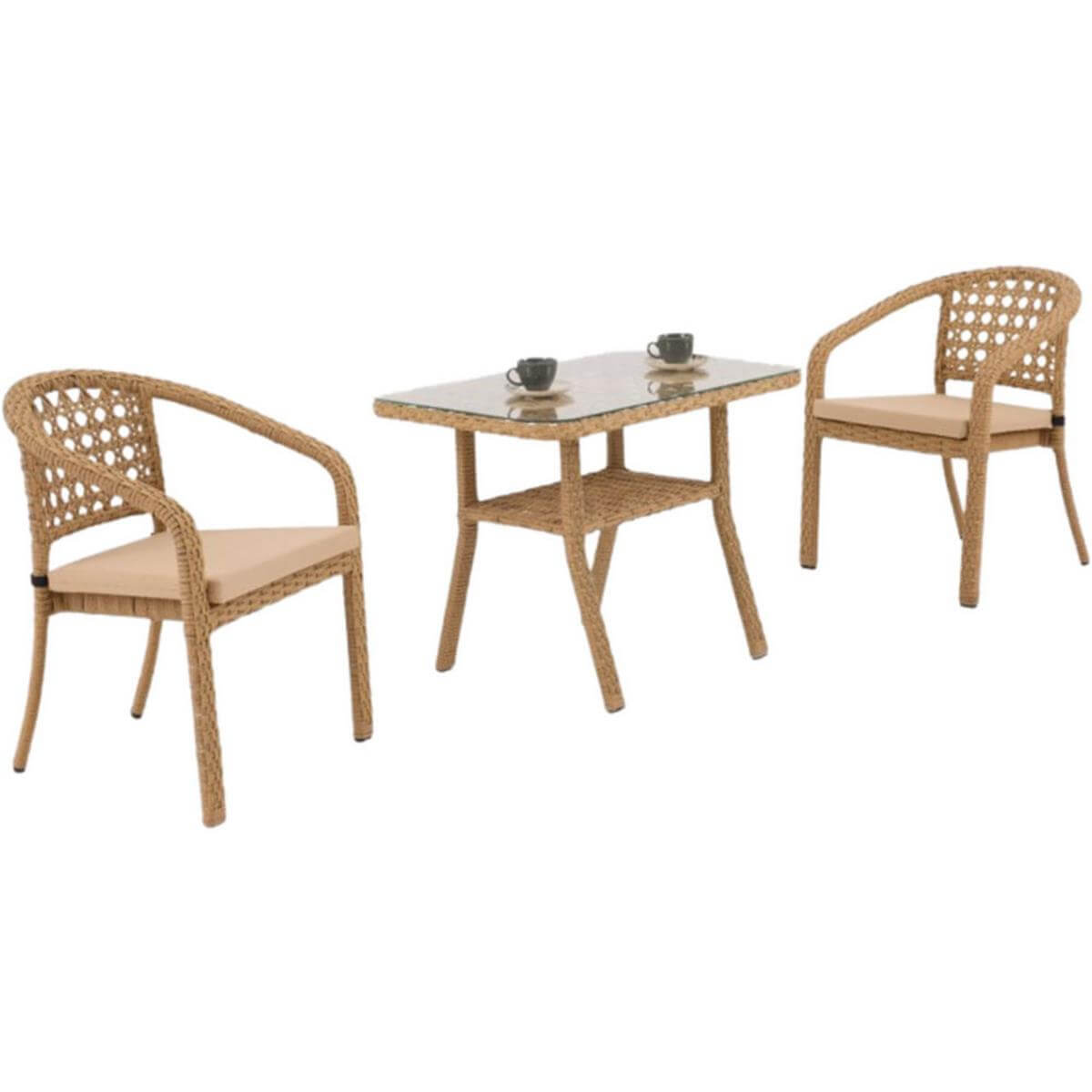 Sedir Eskitme Lima Mali İkili Bahçe Mobilyası (SEDİR.LİM515)