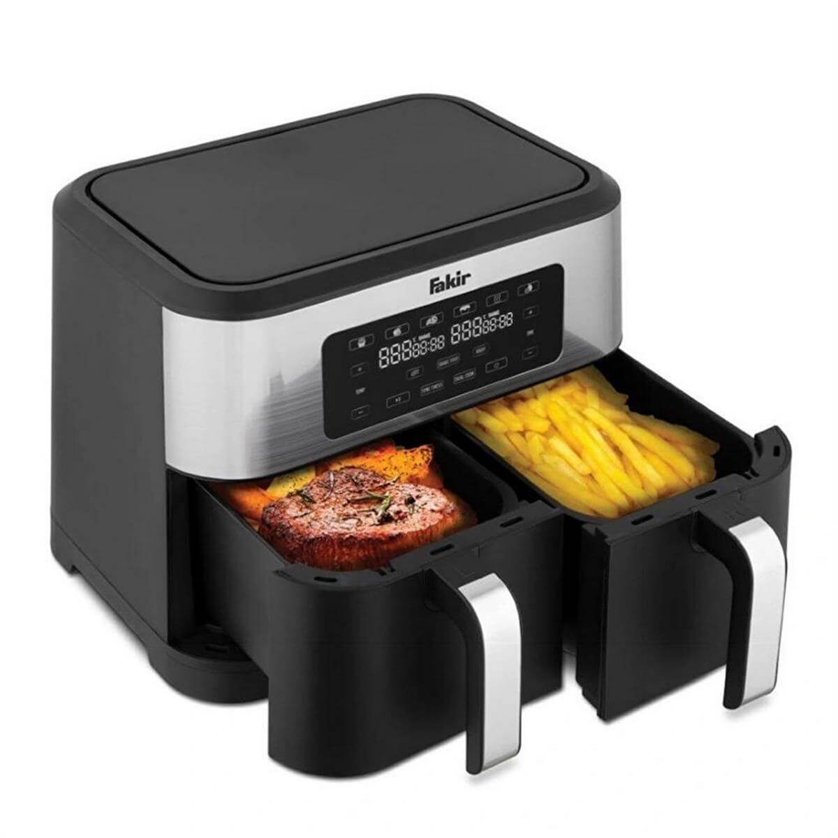TEKA Siyah Cam Chef 7 Ankastre Set + Fakir Premium Chefry 8.5 lt Yağsız Fritöz