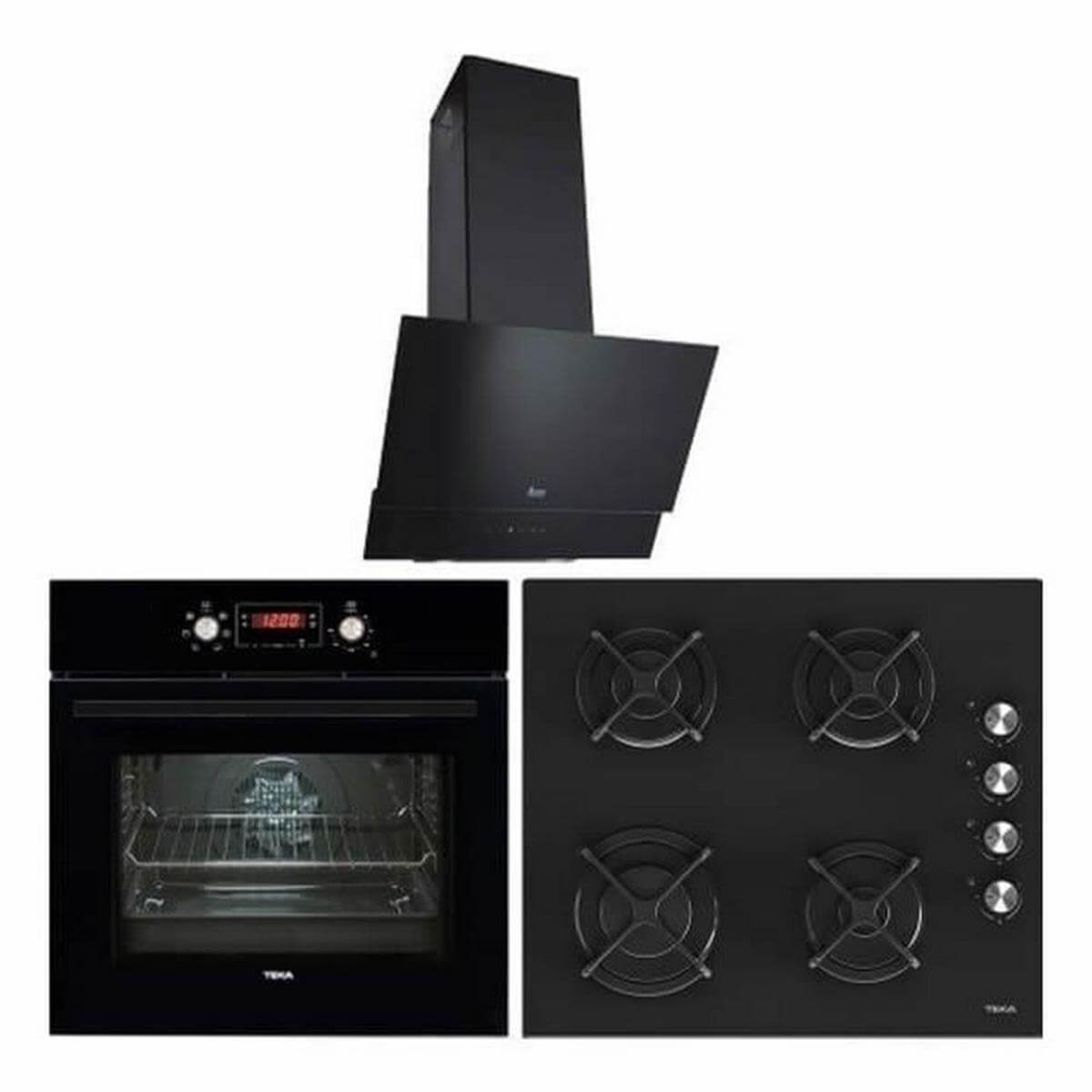 TEKA Siyah Cam Chef 7 Ankastre Set + Fakir Premium Chefry 8.5 lt Yağsız Fritöz