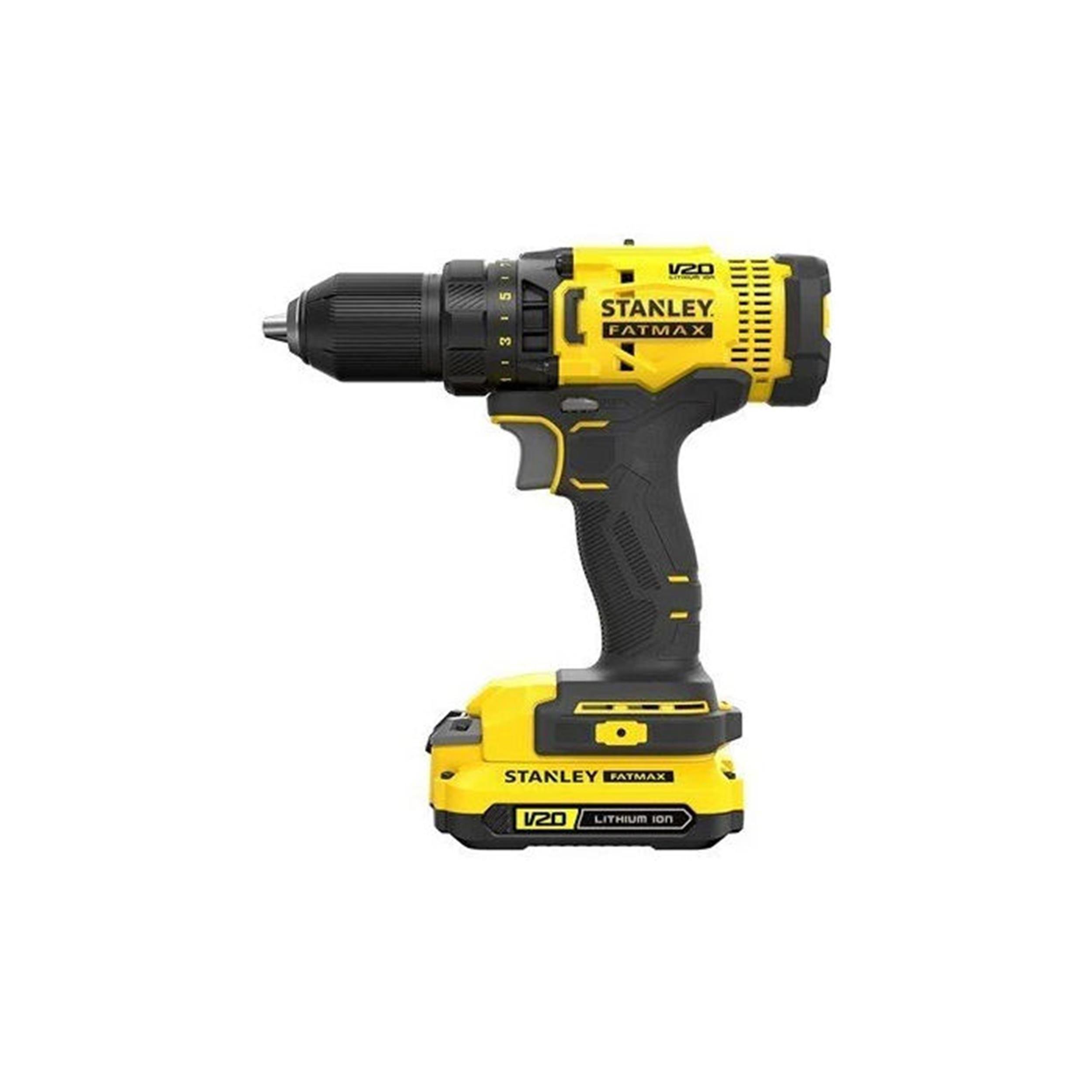 Stanley 18 V 2 Ah V20 Lityum Çift Akülü Matkap (STD.971731800)