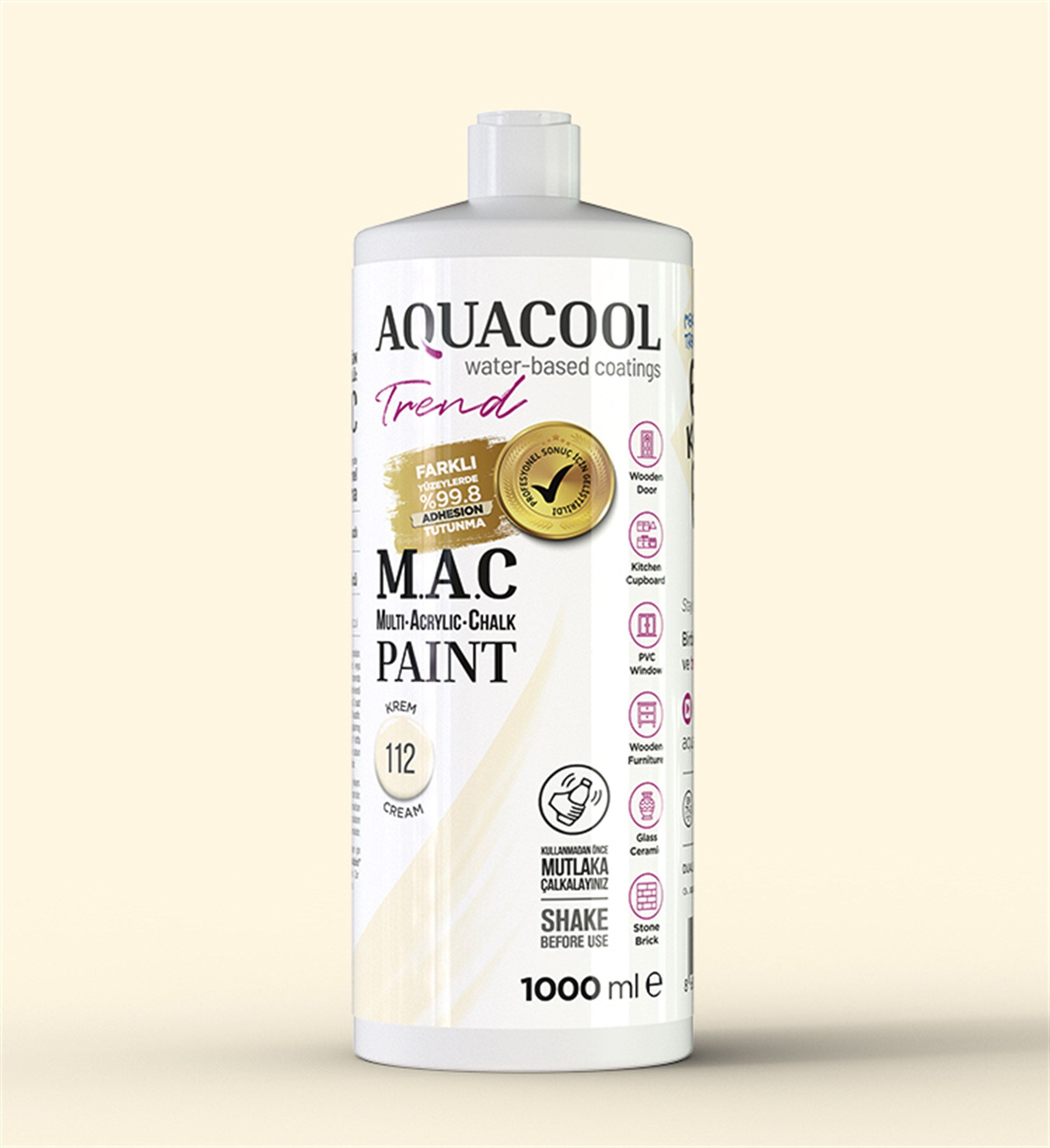 Aqua Cool Krem 1000 Ml. Trend Mac Hobi Boyası (T-0112/1,00)