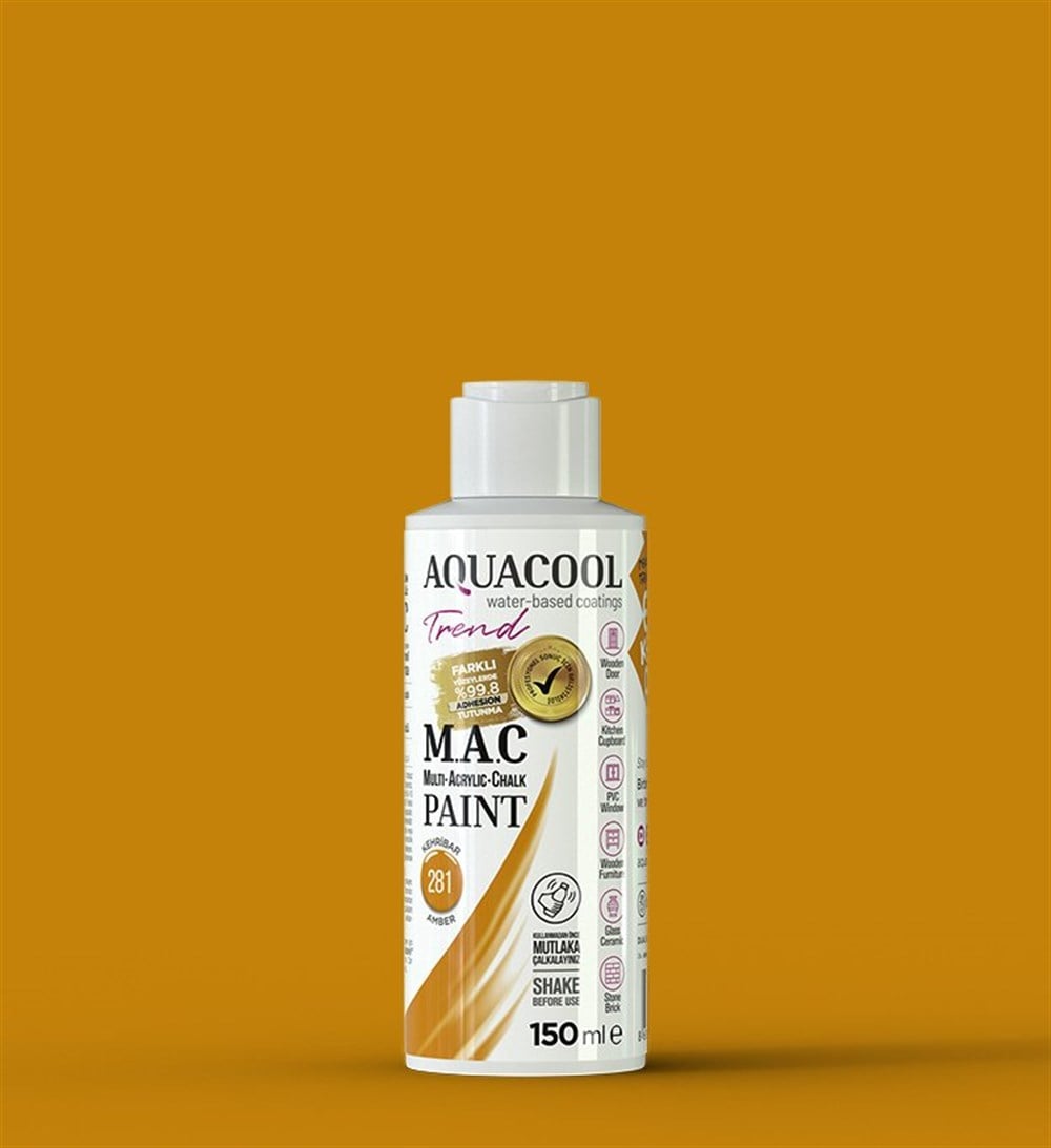 Aqua Cool Kehribar 150 Ml. Trend Mac Hobi Boyası (T-0281/0,15)