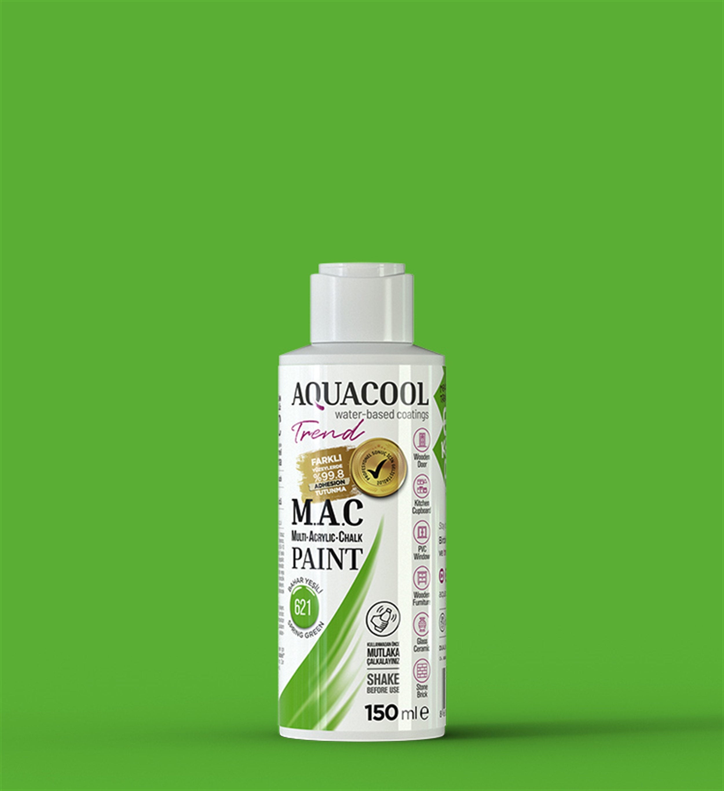 Aqua Cool Bahar Yeşili 150 Ml. Trend Mac Hobi Boyası (T-0621/0,15)