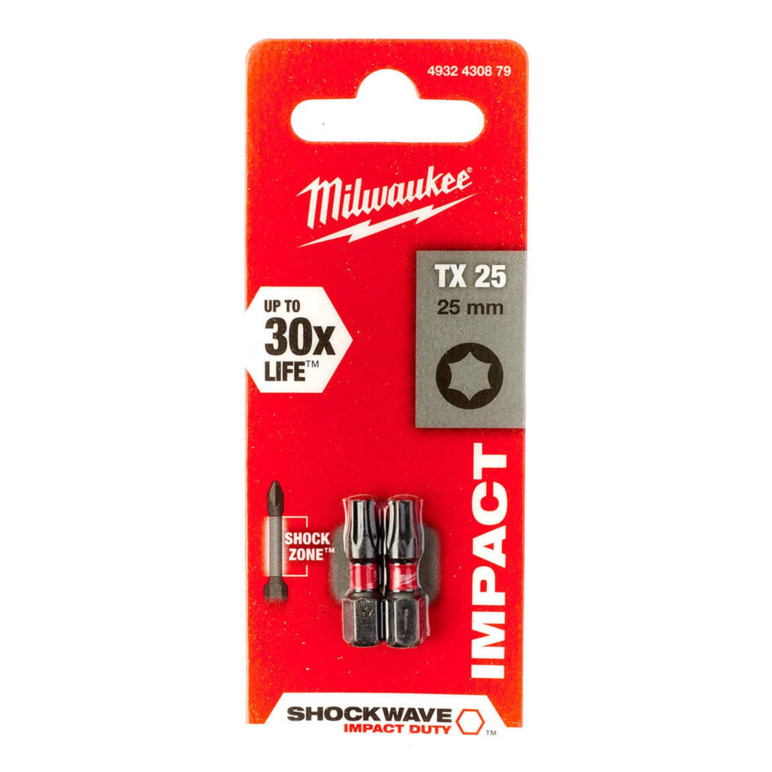 Milwaukee 25x25 mm 2 Parça Bits Uç Torx (T4932430879)