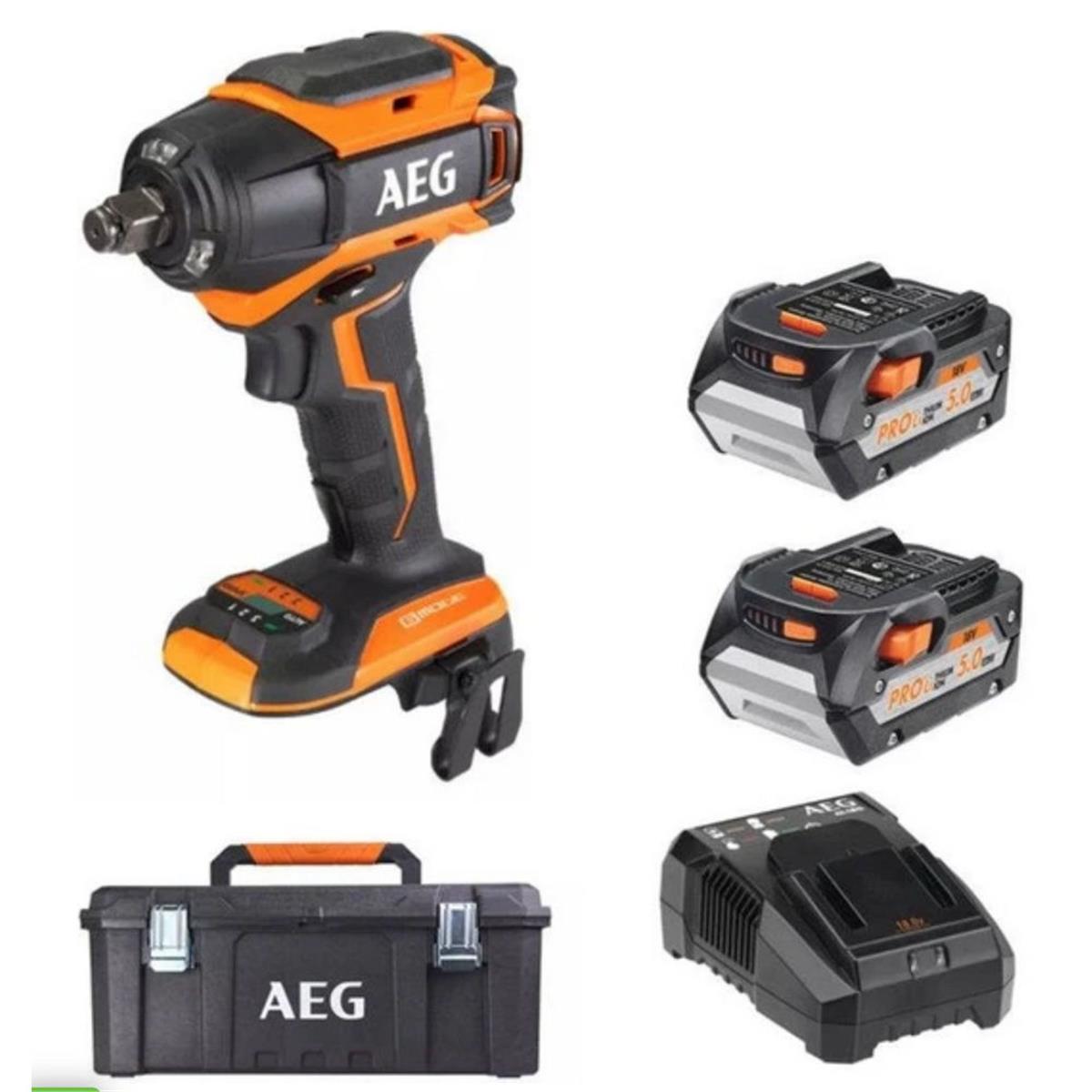 AEG BSS 18C12ZB6-502 Çift Akülü 5 Ah Darbeli Somun Sıkma Makinası (T4937472012)