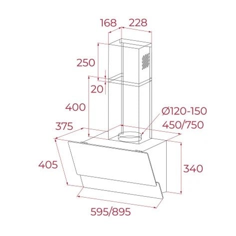 TEKA Gri Cam ATV 60 PRO Duvar Tipi Davlumbaz (TEKA.112940007)