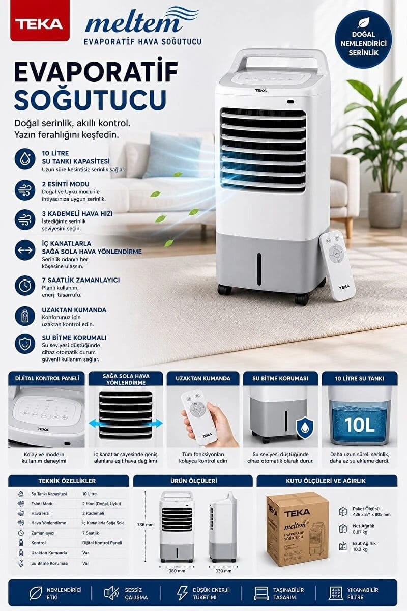 Teka Evaporatif Hava Soğutucu TAS 10 EPW (TEKA.111810001)