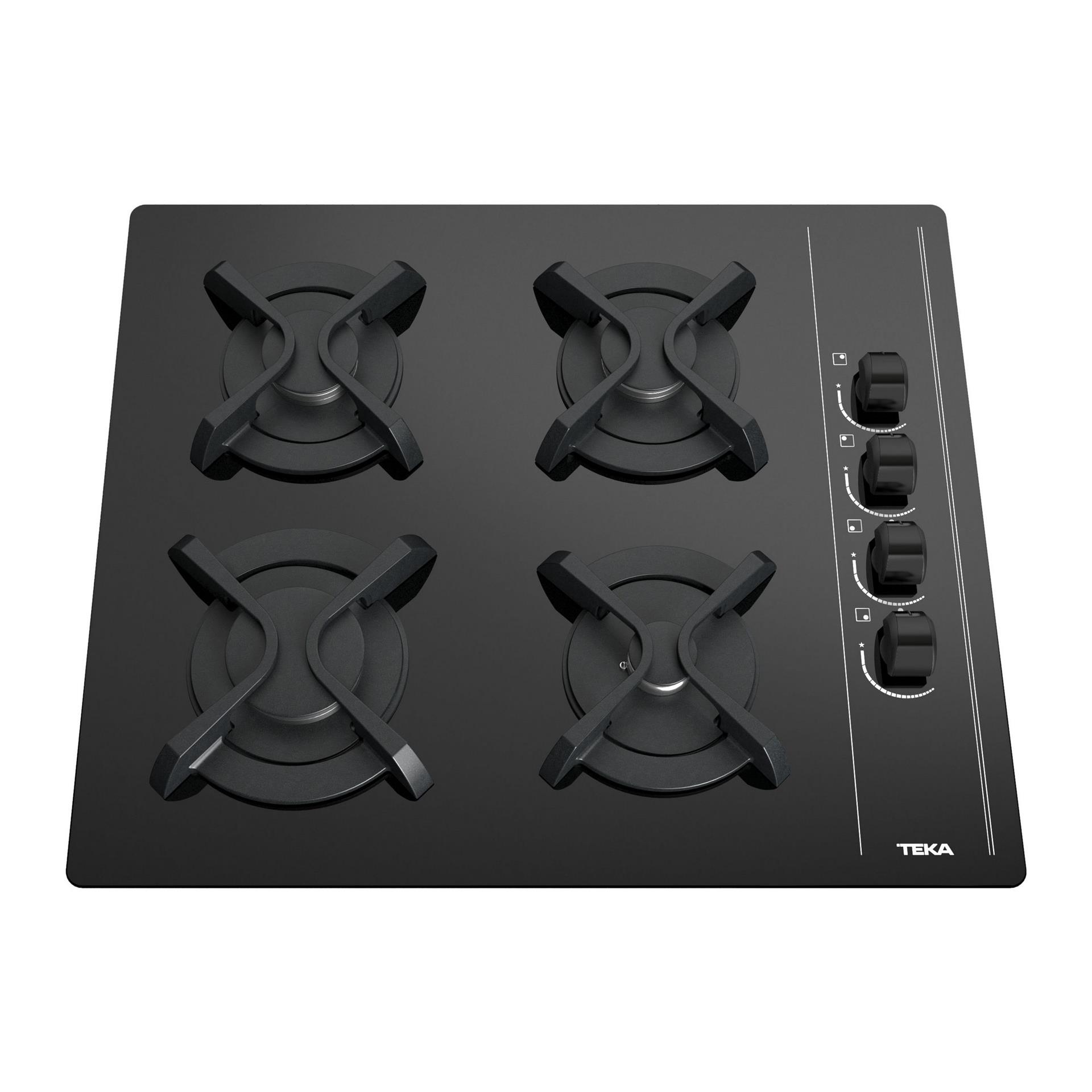 TEKA Siyah Cam GBC 64002 4 Gözlü Gazlı Ankastre Ocak (TEKA.112580045)