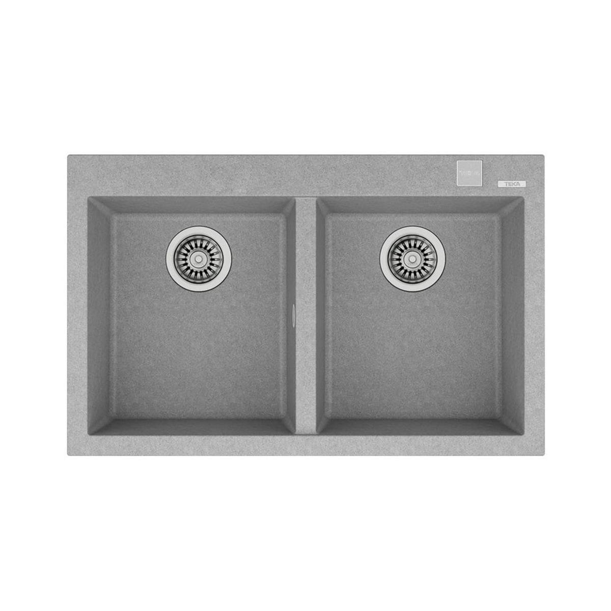 TEKA Stone Gri Forsquare 790 TG Çift Hazneli Granit Eviye (TEKA.115260015)