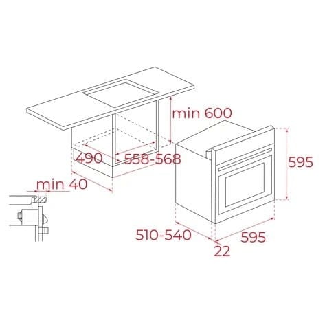 TEKA İnox HE 715 SS Ankastre Fırın (TEKA.111020046)