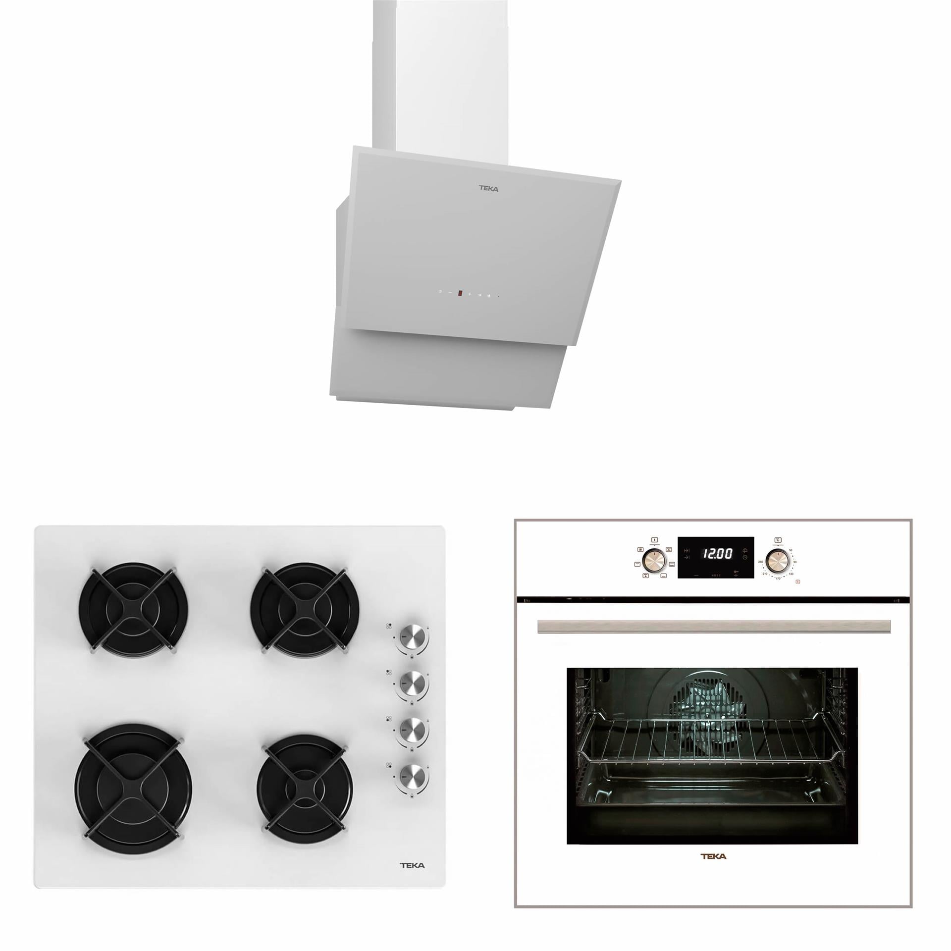 TEKA Beyaz Cam Ankastre Set (3' Lü Set)