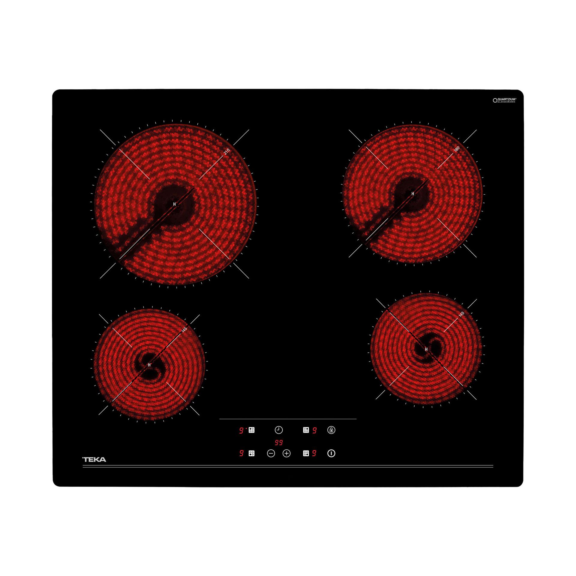 TEKA Siyah Cam Ankastre Set (3' Lü Set)
