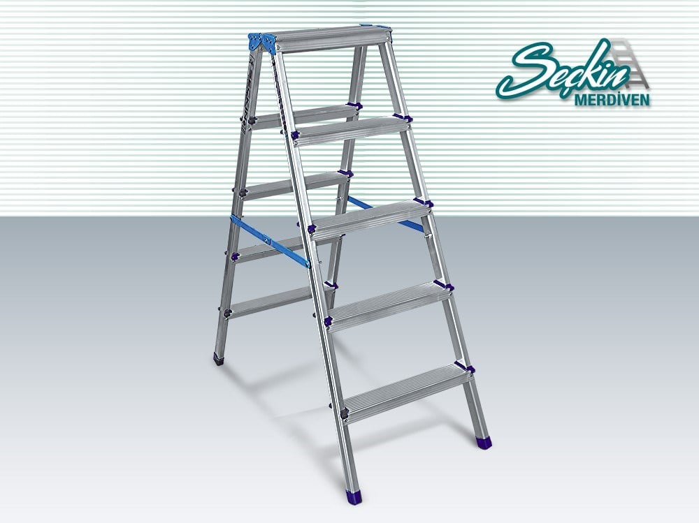 Seçkin 4+4 Çift Çıkışlı Alüminyum Merdiven TS 104 (Tİ 104)