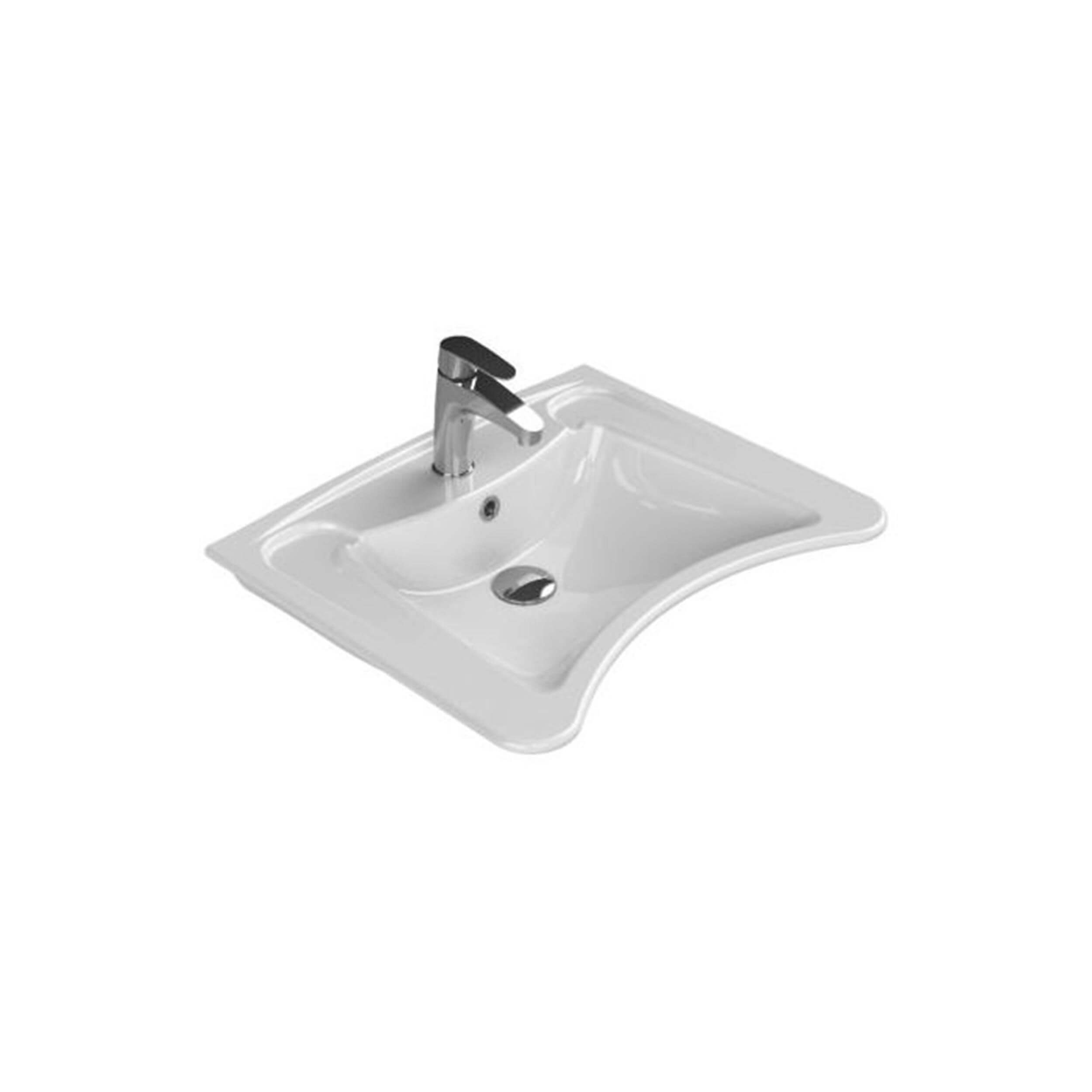 Turkuaz 60x50 cm Bedensel Engelli Lavabo (TURKUAZ.017100-u)